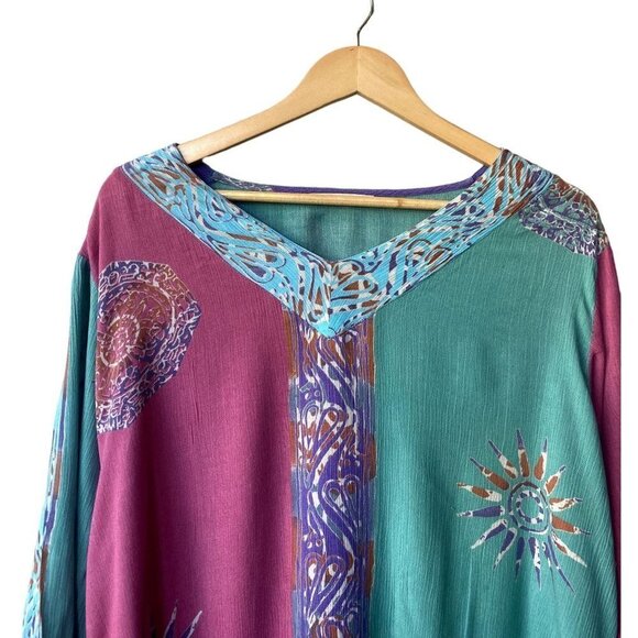 Soft Surroundings Top Small Art To Wear Fairy Asymmetrical Rainbow Colorful - Picture 4 of 10